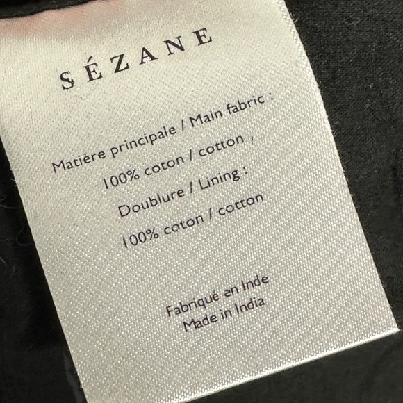 Sezane Sixteen Plaid Gingham Mini Dress Black White Size 36 French US 4‎ Button - Picture 8 of 16